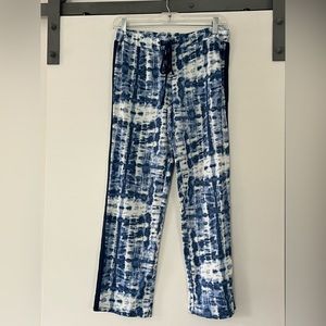 Lucky Brand Tie Dye Blue Pants SMALL, SO SOFT!! cropped